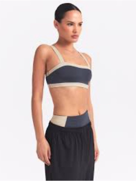 SKIMS Other - SKIMS Navy and Cream Colorblock Bandeau Bralette